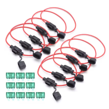 12V 30A Auto Motorfiets DC Insteekzekeringhouder in Lijn Mini Blade Adapter Schakelstopcontact Vochtbestendig Spatwaterdicht