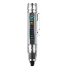 1366 Pen UV Zaklamp Traploos dimbaar Licht Gelddetector Lamp Zaklamp Lantaarn Minerale Kat Fluorescerende Marker Zilver