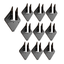 10 stuks zware zwarte orkaanankers voor spanten, 13 gauge dakriemen, spanthangers, spantbeugels