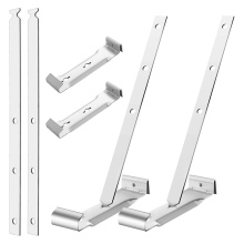 25 sets 5 inch aluminium dakgootbeugels met banden voor bevestiging zonder dakrand, ideaal voor stalen dakgoten