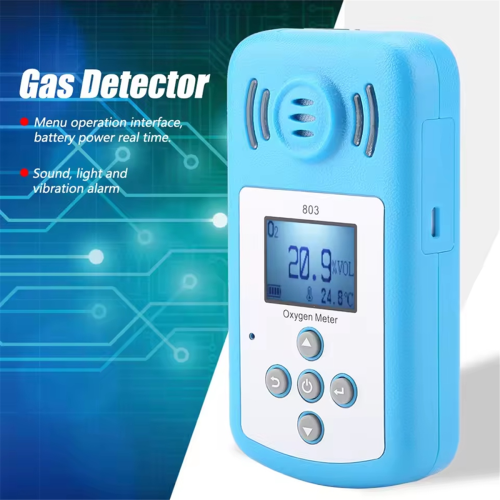Gaslekdetector 803 Zuurstofblauw Digitaal Display 10-+50 2