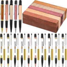 10-delige set penmaakset houtdraaien exotisch hout blanks twist balpen vulling koper voor doe-het-zelf