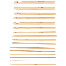 16 stuks haaknaalden gebreid in hout breiwol 2,0 mm - 12,0 haak