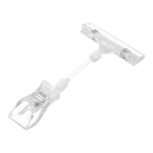 6,5" hoge transparante plastic dubbele clips verstelbare kaarthouder