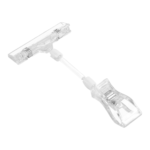 6,5" hoge transparante plastic dubbele clips verstelbare kaarthouder 2