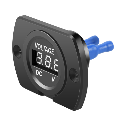 12V-24V waterdichte auto-motorfiets LED digitale display voltmeter spanningsmeter zwart 2