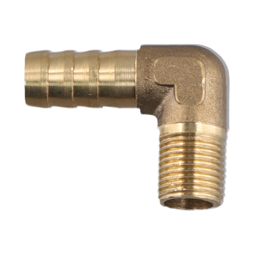 8 mm slang x 3/8" buitendraad 90 graden messing elleboogkoppeling 2