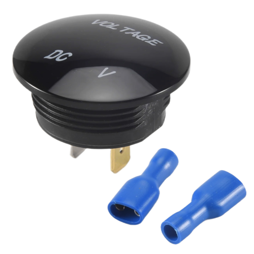 5V-25V DC Voltmeter LED Digitaal Display Paneel Gemonteerd Rond Waterdicht Auto Motorfiets 1