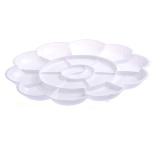 Witte plastic aquarelverfmengpalet met 18 compartimenten 2