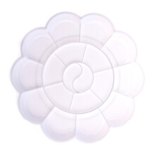Witte plastic aquarelverfmengpalet met 18 compartimenten