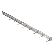 24" lange wandmontage roestvrijstalen haak met 10 hangers voor handdoektaskleding