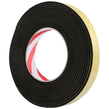 5m zwarte enkelzijdige zelfklevende schuimtape met gesloten celstructuur, 20 mm breed x 3 mm dik