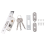 /Deurslot, Schuifdeurhaak Legering Slotbehuizing, Frame Glazen Deur, Stevig, , Hardware 2