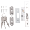 /Deurslot, Schuifdeurhaak Legering Slotbehuizing, Frame Glazen Deur, Stevig, , Hardware 3