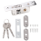 /Deurslot, Schuifdeurhaak Legering Slotbehuizing, Frame Glazen Deur, Stevig, , Hardware 4