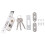 /Deurslot, Schuifdeurhaak Legering Slotbehuizing, Frame Glazen Deur, Stevig, , Hardware 8
