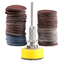 100 stuks 25 mm 1 inch schuurschijf schuurpapier 100-3000 korrel met 1 inch schuurpad + 1/8 schacht voor roterend gereedschap