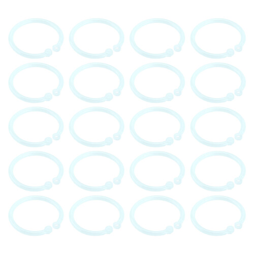 20pcs Plastic Rings Transparent Flexible Loose 1
