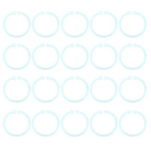 20pcs Plastic Rings Transparent Flexible Loose