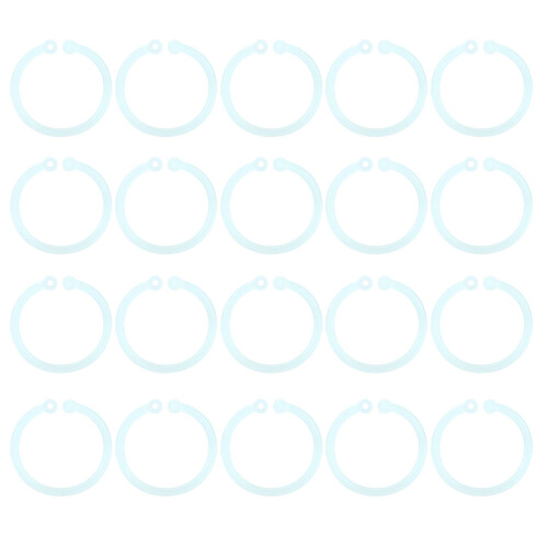 20pcs Plastic Rings Transparent Flexible Loose