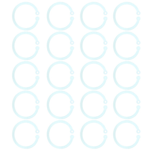 20pcs Plastic Rings Transparent Flexible Loose 2