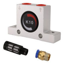1/4 Pneumatische Turbine Trilmotoren Stille Gouden Industriële Trilmotor voor Hopper Oscillator Bal Type K10