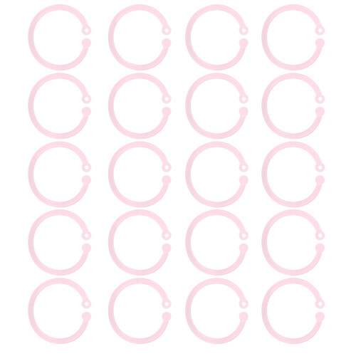 20pcs Plastic Rings Transparent Flexible Loose 2