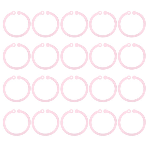 20pcs Plastic Rings Transparent Flexible Loose