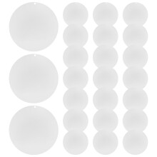 100 stuks 2 inch transparante acryl sleutelhangers met gat, schijf, perfect voor doe-het-zelf-knutselwerkjes (1/8 dik)