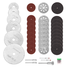 41-delige snijwielset, roterende wielen, gereedschapsset voor roterende accessoires, hars, metaal, hout, steen