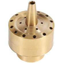 Fonteinsproeikoppen, messing kolom, multi-directionele straal, vijversproeikop, tuin (3/4 inch)