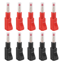 10 sets intrekbare mantel 4 mm bananenstekkerconnectoren stapelbare draadsoldeer multimeter testkabels uiteinden stekkers adapter