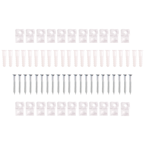 22 sets spiegelhouderclips, set van kristalheldere plastic clips en glashouders 2