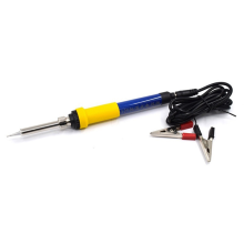 Draagbare DC 12V soldeerbout, laagspanningsautoaccu, 60W las- en reparatiegereedschap met Cilp