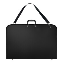 Zwarte kunstportfolio-tas voor kunstenaars met schouderband (48x37x3,8 cm)