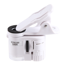 100x Zoom Clip-on Microscoop met LED-licht, Draagbare Loep, Zakloep, Vergrootglas