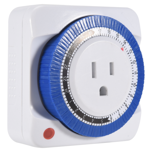 24-uurs timer stopcontact mechanische programma schakelaar 125v stopcontact energiebesparing (US-stekker) 2