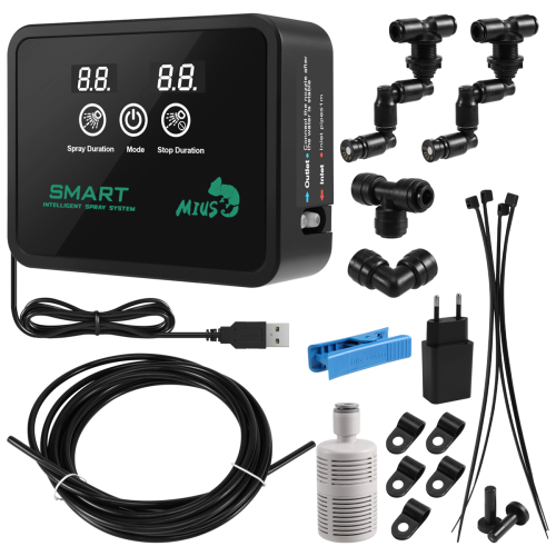 Intelligent automatisch mistsysteem, elektronische timer, LCD-scherm, sproeiercontroller, terrariumsproeiset 1