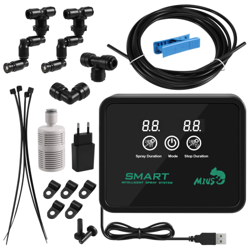 Intelligent automatisch mistsysteem, elektronische timer, LCD-scherm, sproeiercontroller, terrariumsproeiset 2
