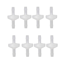 8 stuks 1/4 inch terugslagklep 6 mm PVDF eenrichtings-inline terugslagklep voor gas, vloeistof, lucht