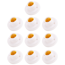 10 stuks E27 kunststof schroeflamphouder ronde lampfitting adapter