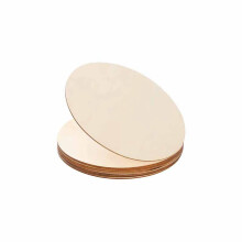 10 stuks natuurlijke houten stukken ronde onafgewerkte houten schijven voor knutselwerkjes, doe-het-zelf kerstversieringen 4 inch