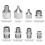 8 stuks Airbrush flexibele adapter fitting connector set voor compressor en slang 4