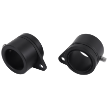 4 stuks vlaggenmastringen van aluminiumlegering, 360 graden draaibaar, anti-wrap (2,5 cm zwart)