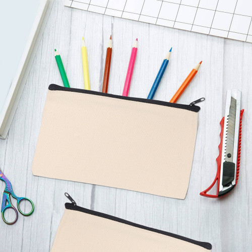 36 stuks canvas rits etui cosmetische blanco DIY knutsel school 2
