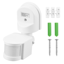 Infrarood bewegingssensor AC110V-240V Verstelbare schakelaar voor PIR-lichaamssensoren Meerdere scenario's (wit)