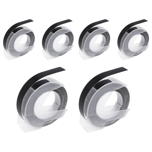 6 stuks etikettentape compatibel met reliëf voor Maker 1880 E-101 9 mm x 2