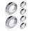 6 stuks etikettentape compatibel met reliëf voor Maker 1880 E-101 9 mm x 8