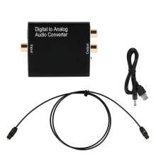 Digitaal naar analoog audioconverter, SPDIF optische L/R en 3,5 mm AUX stereo-adapter