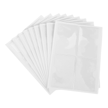 36 stuks zelfklevende etiketten voor kaarthouders met indexvakken, 6 x 8,5 cm, doorzichtig plastic, zelfklevend